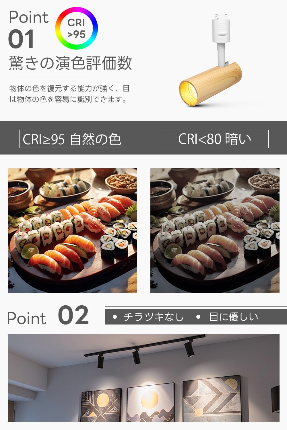 Amazon.co.jp : SPAHER ライティングレール用スポットライト LED